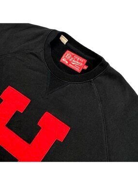Hawke & Dumar Men’s Short Sleeve Logo Sweatshirt Black • 2XL